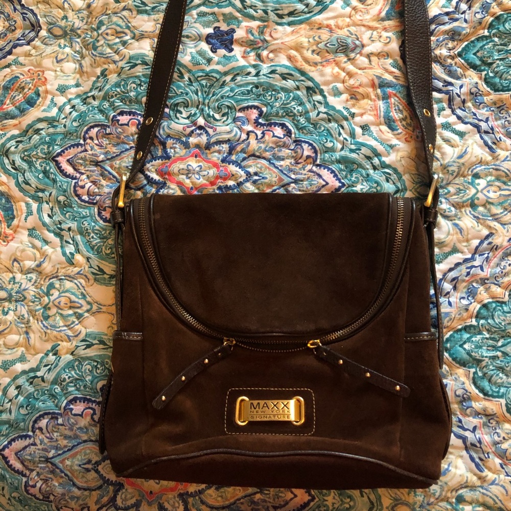 Chocolate Brown Suede Purse